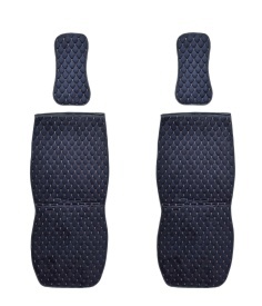 Set 2 huse scaune auto pentru fata, catifea, negru si cusaturi gri compatibil Seat - Img 4