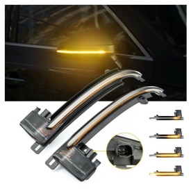 Set 2 Lampi LED Semnalizare Dinamice compatibil cu Audi A6 C6 2008-2011, Q3 2011-2017, A8 2007-2009, A3 8P 2008-2010, A4 B8 2008-2011, A5 2007-2010, fumurii - Img 4