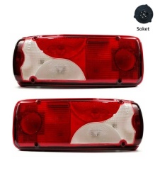 Set 2 Lampi Stop Auto universale cu priza cu 6 pini, 12V -24V compatibil remorca, rulota, autobuz, camion, Daf, Scania, Volvo, Mercedes, Man - Img 2