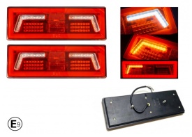 Set 2 lampi stop spate stanga si dreapta LED, pozitie neon, 12-24V, 6 functii, E-mark E9 - Img 2