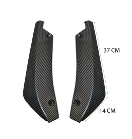 Set 2 ornamente prelungire bara spate universala, extensii bara spate, coltar bara spate, negru lucios - Img 2