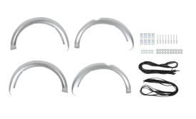 Set 4 protectii aripa overfendere, culoare gri, compatibil cu Mitsubishi L200 2007-2015, calitate Premium