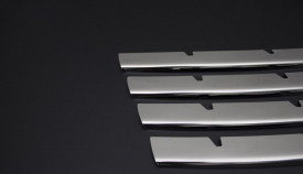 Set 8 ornamente din inox compatibile grila VW Passat B6 2005-2010 - Img 3