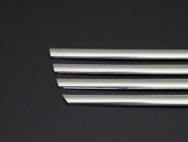 Set 8 ornamente inox grila centrala VW T5 Transporter 2004-2009 - Img 2