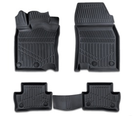 Set covorase auto cauciuc Nissan Qashqai II 2014-2020, forma tavita 3D