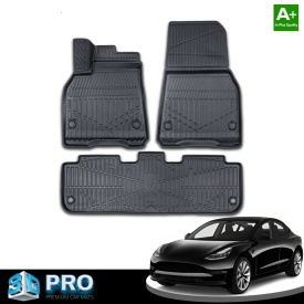 Set covorase auto cauciuc Tesla model Y 2020->, forma tavita 3D - Img 2