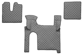 Set covorase camion, piele ecologica compatibil cu compatibile cu MAN TGX 2006-2018, cutie manuala, Gri cu doua sertare