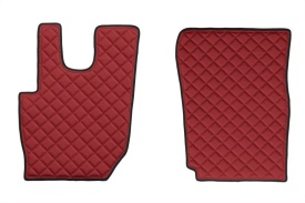 Set covorase camion, piele ecologica compatibil cu Daf CF 2013-> Rosu AUTOMAT - Img 2