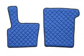 Set covorase camion, piele ecologica compatibil cu DAF XF 95 1997-2005 Albastru, AUTOMATA - Img 2