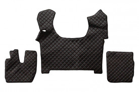 Set covorase camion, piele ecologica compatibil cu Iveco Stralis S-Way 2019-> Negru cu cusatura rosie AUTOMAT