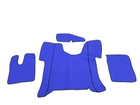 Set covorase camion, piele ecologica compatibil cu MAN TGS II 2020->, cutie automata, albastru