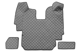 Set covorase camion, piele ecologica compatibil cu SCANIA R 2005-2016, Gri, AUTOMAT - Img 2