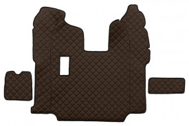 Set covorase camion, piele ecologica compatibil cu SCANIA R 2010-2016 Maro, MANUALA, scaune normale - Img 2