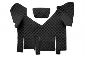 Set covorase camion, piele ecologica compatibile cu IVECO STRALIS XP 2013-> Negru, cu frigider - Img 3