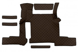 Set covorase camion, piele ecologica Man TGX I,II 2018->, 2 seertare, Maro, cutie manuala - Img 3