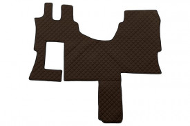 Set covorase camion, piele ecologica maro compatibile cu Mercedes Actros MP4/MP5 Cabina Solo star