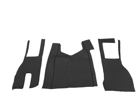 Set covorase camion, piele ecologica MERCEDES AROCS 2013->, Cutie automata, culoare Negru