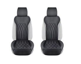 Set de 2 huse pentru scaune auto, cu buzunar de depozitare si perne pentru centura de siguranta, negru