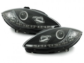 Set faruri compatibile cu Seat LEON 2009-2012 DRL Fundal Negru - Img 5