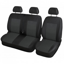 Set huse auto pentru scaune compatibile RENAULT TRAFIC 2001-2014 2+1 locuri, material textil, Lichidare stoc!