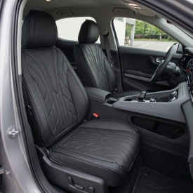 Set huse scaune auto compatibil cu Audi A3 8P 2003-2012 piele ecologica neagra, fata-spate - Img 3