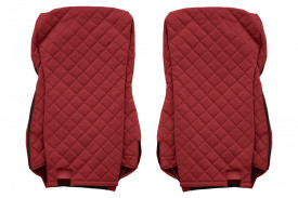 Set huse scaune camion compatibil cu DAF XF105 XF106 2012-> euro 6, Negru cu rosu, piele ecologica cu velur - Img 3