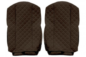 Set huse scaune camion compatibil cu FORD F-MAX 2018->, Maro, piele ecologica cu velur - Img 3