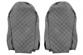 Set huse scaune camion compatibil cu MAN TGX 2007-2020, negru cu gri, piele ecologica cu velur, scaun sofer normal - Img 3