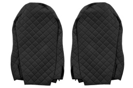 Set huse scaune camion compatibil cu MAN TGX 2007-2020, negru, piele ecologica cu velur, scaun sofer normal - Img 6