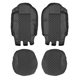 Set huse scaune camion compatibile cu IVECO STRALIS S-WAY 2021->, piele ecologica negru complet - Img 2
