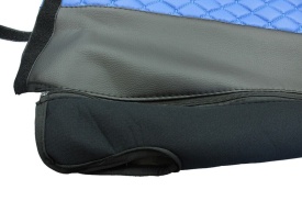 Set huse scaune camion compatibile cu IVECO STRALIS S-WAY 2021->, piele ecologica negru cu albastru - Img 7