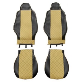 Set huse scaune camion si mochete interior combatibil cu MAN TGX II 2021->, culoare crem - Img 4