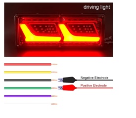 Set lampi auto stanga dreapta, LED, 12V-24V, semnalizare dinamica, pozitie Neon efect, 32x13cm - Img 5