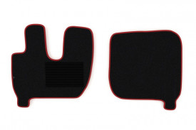 Set mochete sofer si pasager compatibil cu IVECO STRALIS AS 2002-2012, cabina mare, margine rosie - Img 1