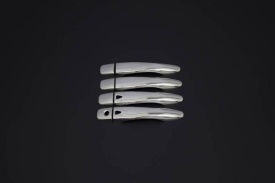 Set ornamente cromate manere portiere compatibile Nissan Qashqai 2014-2021, numai pentru vehicule cu Ikey