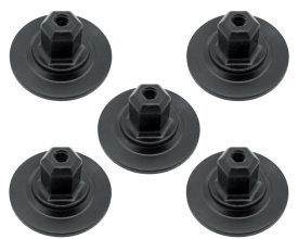 Set Piulite din plastic cu flansa saiba lata fixare scut caroserie, motor, protectii sasiu, pasaje roti, in special gama VAG Audi Seat VW Skoda, 5 bucati