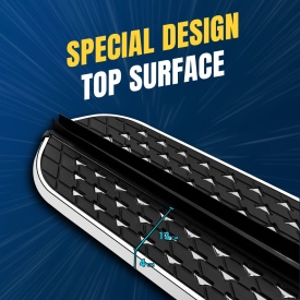 Set praguri trepte laterale cu suporti compatibil Fiat Doblo 2010-2023, caroserie lunga, Diamond Krom Design - Img 5