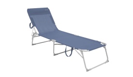 Sezlong pliabil Tenby Ocean Blue pentru camping, plaja sau gradina 54/61 x 188 x 30 cm