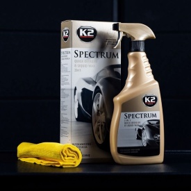 Solutie auto Universala de lustruit 700ml cu laveta 40x40cm, Premium K2 SPECTRUM - Img 3