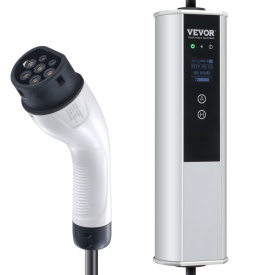 Statie incarcare mobila, Vevor mobil, 11kW 16A, incarcator portabil EV tip 2, incarcator auto monofazat pentru vehicule electrice cu cablu de incarcare de 7,5 m, priza CEE16, ecran LCD, statie de incarcare EV reglabila, cutie de control IP66