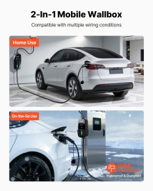 Statie incarcare mobila, Wallbox mobil, 22kW 32A, incarcator portabil EV tip 2, incarcator auto monofazat pentru vehicule electrice cu cablu de incarcare de 6 m, priza CEE, ecran LCD, statie de incarcare EV reglabila, cutie de control IP66 - Img 8
