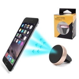 Suport telefon magnetic, prindere la ventilatie, culoare gold - Img 3