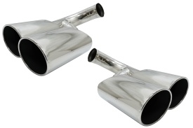 Tobe Ornamente Sistem de Evacuare compatibil cu Porsche Cayenne I Facelift SUV 9PA1 V6 2007-2010 Crom