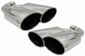 Tobe Ornamente Sistem de Evacuare compatibil cu Porsche Cayenne I Facelift SUV 9PA1 V8 2007-2010 Crom - Img 2