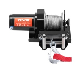 Troliu electric P2000-1, 12V pentru ATV off-road 0.95 hp, greutate remorcata 900 kg, cablu otel - Img 2