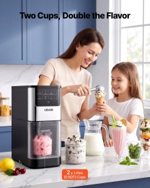 Aparat de inghetata 7 in 1, aparat de inghetata de casa cu amestecare si rotire rapida pentru o textură fina si cremoasa, sorbet, milkshake, iaurt inghetat si inghetata usoara - Img 3