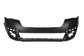 Bara auto fata compatibil cu Peugeot Partner 2015-> cu gauri pentru lampa de ceata, cu suport de gauri, negru