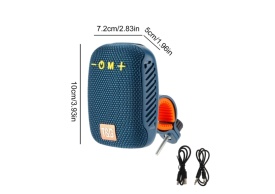 Boxa Bluetooth portabila cu radio, slot pentru card de memorie, USB AUX si suport pentru bicicleta, motocicleta, albastra - Img 9
