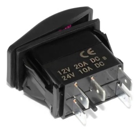 Buton auto faza lunga, Intrerupator, Comutator, ON OFF, 12-24V, cu LED Rosu - Img 2