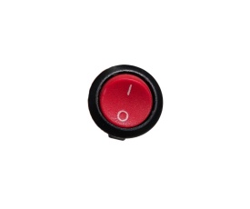 Buton comutator 2 pozitii, On Off, cu fire, rosu 2 picioare 12V 24V, bucata